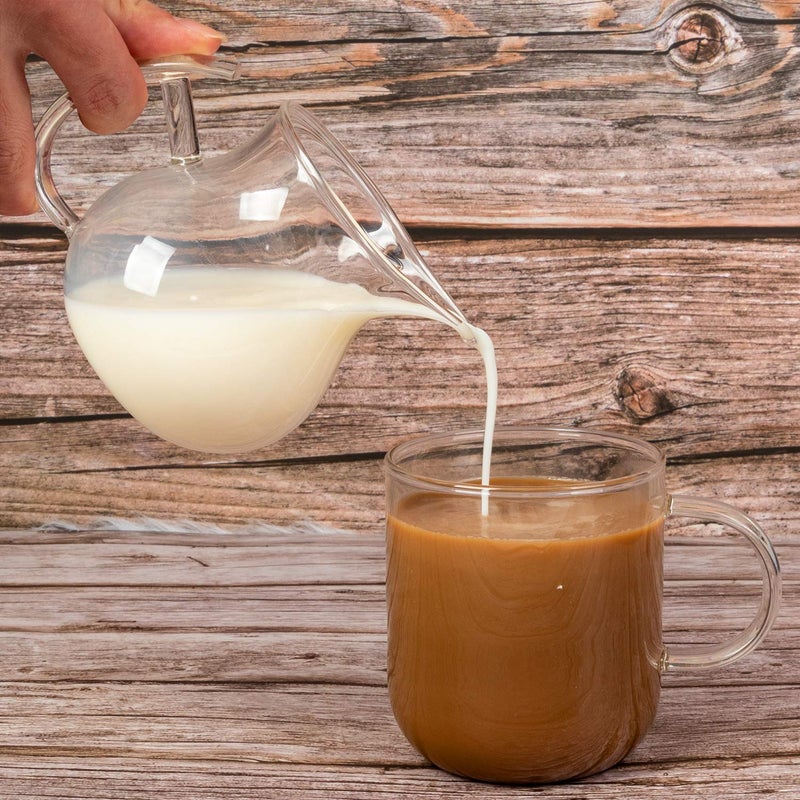 ELITEA Clear Glass Creamer Pitcher Milk Cream Tea Serving Pitcher (250ml, 8.5 oz. fl) - Image 3